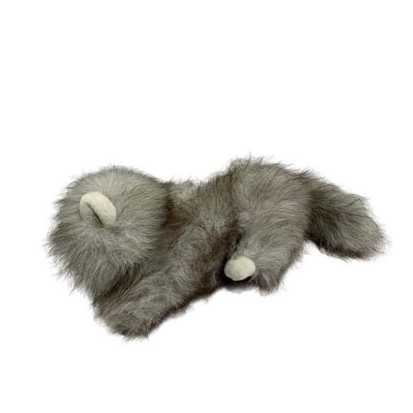 Great American Fun Plush Stuffed Animal Toy Gray Fluffy Soft Cat Kitten Kitty - Picture 4 of 5